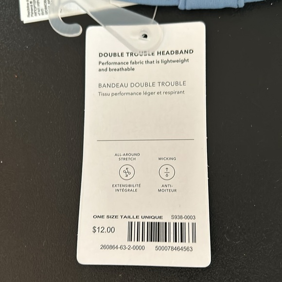 NWT Athleta Girl Double Trouble Blue Headband - Picture 3 of 3
